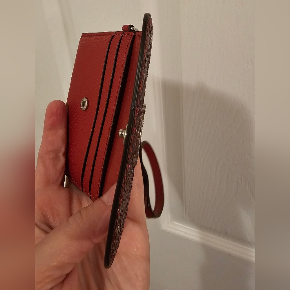 Coach Rare Sparkle Red Card Pouch - Picture 12 of 17